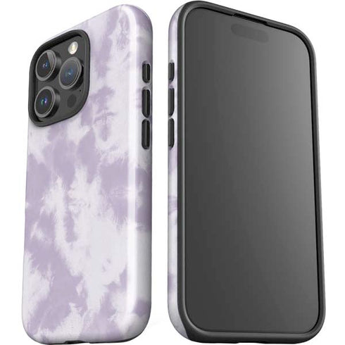 Purple and White Tie Dye iPhone 16 Pro Max Impact Case